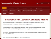 Tablet Screenshot of leavingcertificatefrench.com